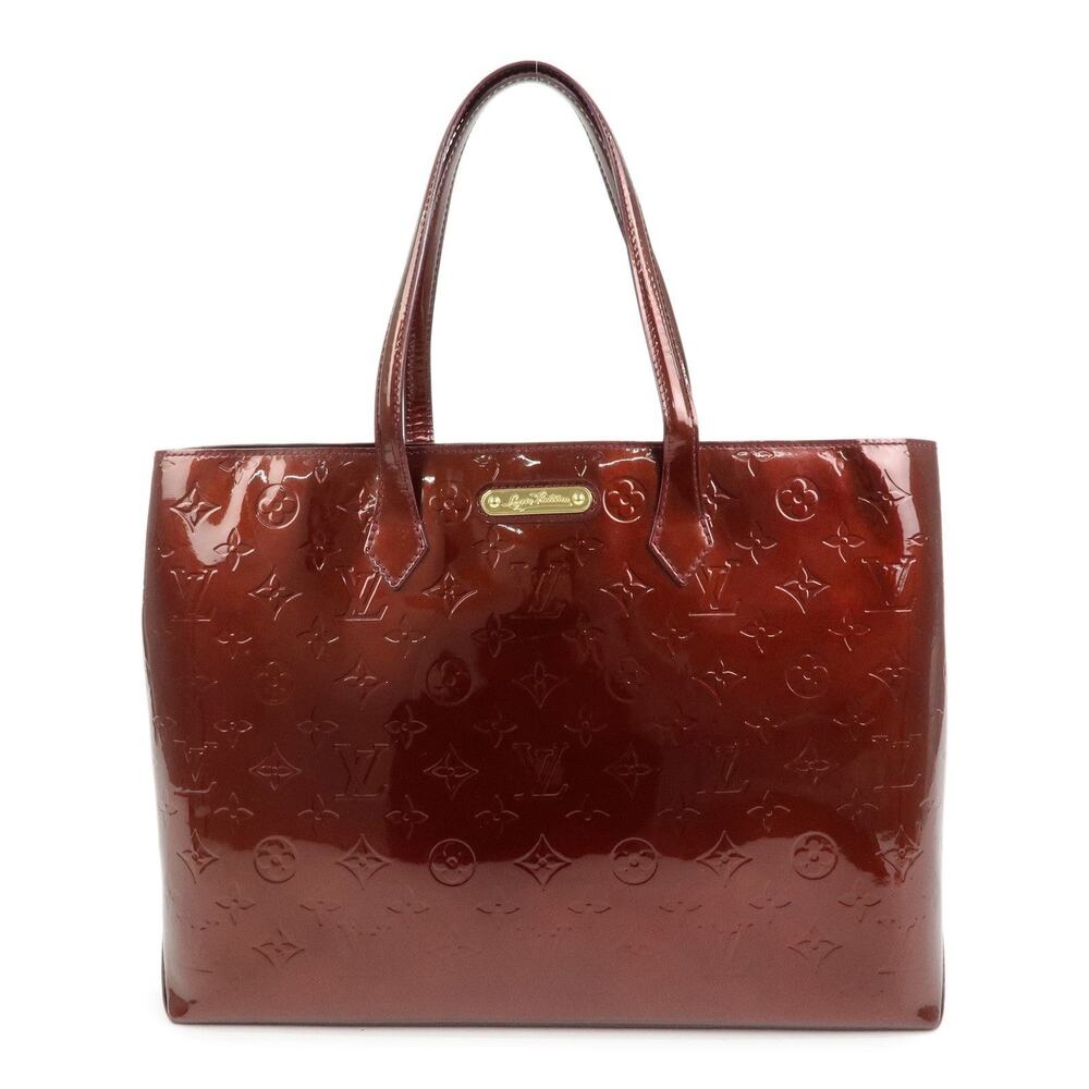 Louis Vuitton Monogram Vernis Wilshire MM Tote Red
